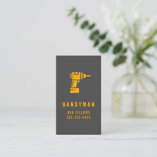 保守、建築、Handyman Business Card 名刺 (スタンド正面)