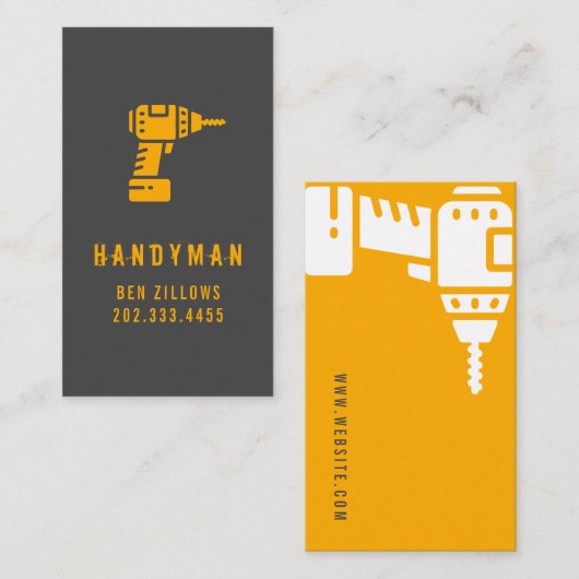 保守、建築、Handyman Business Card 名刺 (正面/裏面)