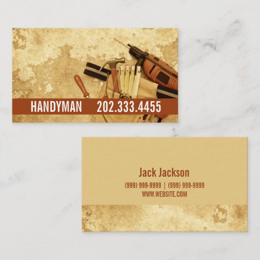 保守、建築、Handyman Business Card 名刺 (正面/裏面)