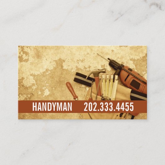 保守、建築、Handyman Business Card 名刺 (正面)