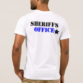 保安官のオフィスの薄いブルーライン Tシャツ (裏面)
