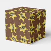 保安官のバッジが付いた国産のお菓子入れ フェイバーボックス (裏面サイド)