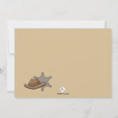 保安官のバッジの写真の誕生日のパーティの招待状 招待状 (裏面)