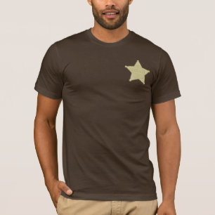 保安官のバッジの野生の西のパーティーのTシャツ Tシャツ