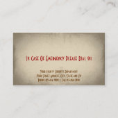 保安官の名刺 名刺 (裏面)