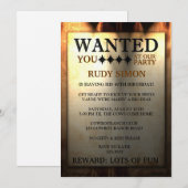 保安官の手配書風招待状 招待状 (正面/裏面)