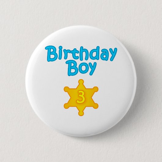 保安官の誕生日の男の子3 缶バッジ (正面)