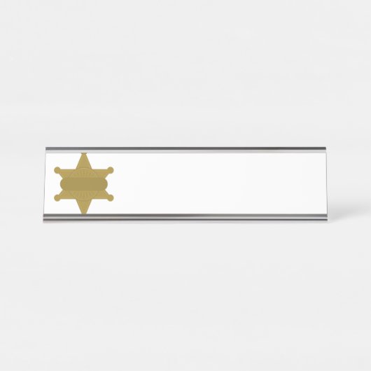 保安官バッジ デスクネームプレート (正面)