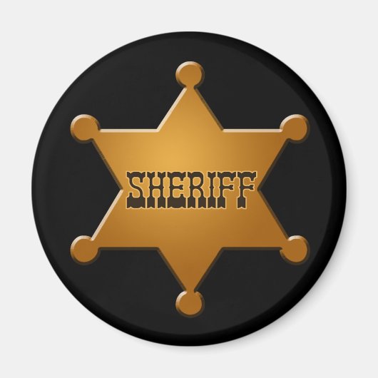 保安官バッジ – 磁石 (正面)