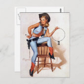 保安官ピンアップ ポストカード (正面/裏面)