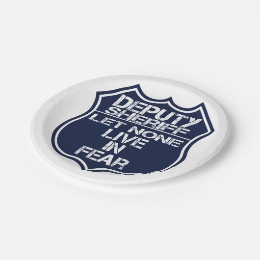 保安官代理は誰も恐怖のモットーで生きさせなかった ペーパープレート (アングル)