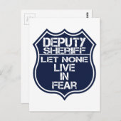保安官代理は誰も恐怖のモットーで生きさせなかった ポストカード (正面/裏面)