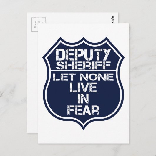 保安官代理は誰も恐怖のモットーで生きさせなかった ポストカード (正面/裏面)