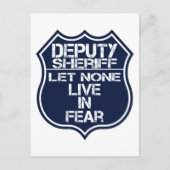 保安官代理は誰も恐怖のモットーで生きさせなかった ポストカード (正面)