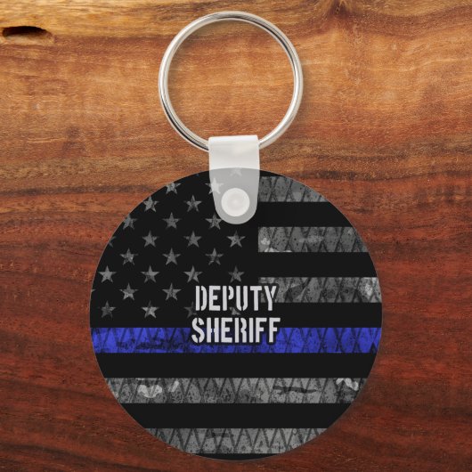 保安官代理動揺して旗 キーホルダー (正面)