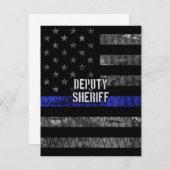 保安官代理動揺して旗 サンキューカード (正面/裏面)