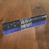 保安官代理動揺して旗 デスクネームプレート (側面)