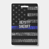 保安官代理動揺して旗 バッジ (Back)