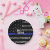 保安官代理動揺して旗 ペーパープレート (パーティー)