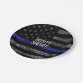 保安官代理動揺して旗 ペーパープレート (アングル)