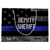 保安官代理動揺して旗 ラージペーパーバッグ (裏面)