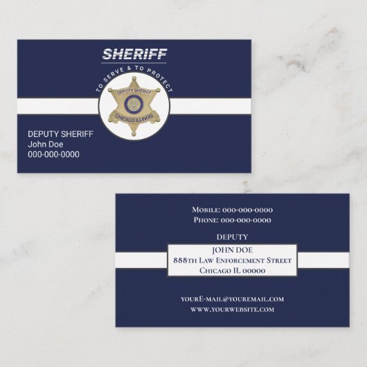 保安官代理名刺 名刺 (正面/裏面)