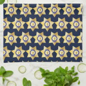 保安官代理金ゴールドスターバッジ キッチンタオル (折り畳み)