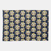 保安官代理金ゴールドスターバッジ キッチンタオル (横)