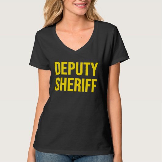 保安官代理 警察 法執行機関 制服 フロント Tシャツ (正面)