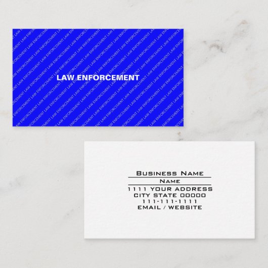 保安官副法執行警察部 名刺 (正面/裏面)