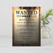 保安官指名手配のポスター招待状 招待状 (スタンド正面)