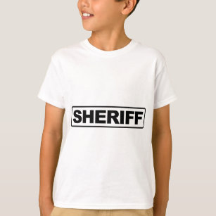 保安官警察フロント&バックプリント保安官 Tシャツ
