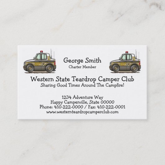 保安官車のパトカー 名刺 (正面)