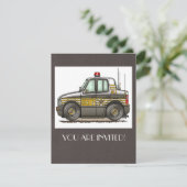 保安官車のパトカー 招待状 (スタンド正面)