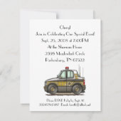 保安官車のパトカー 招待状 (裏面)