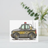 保安官車パトロール自動車法執行機関 ポストカード (スタンド正面)
