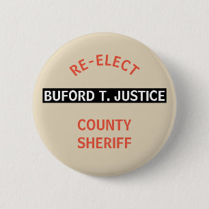 保安官BUFORD T.の正義を再選して下さい 缶バッジ