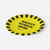 保安部事務所パーティーラウンド ペーパープレート (アングル)