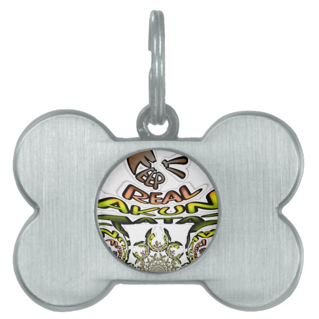 保実在プリント/グラフィック万華鏡のように千変万化するパターン ペットネームタグ (正面)