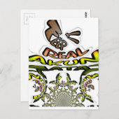 保実在プリント/グラフィック万華鏡のように千変万化するパターン ポストカード (正面/裏面)