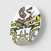 保実在プリント/グラフィック万華鏡のように千変万化するパターン ラウンド壁時計 (傾斜)