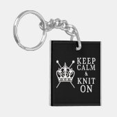 保工芸に編み込んだ静かなニット|Dark} キーホルダー (正面左)