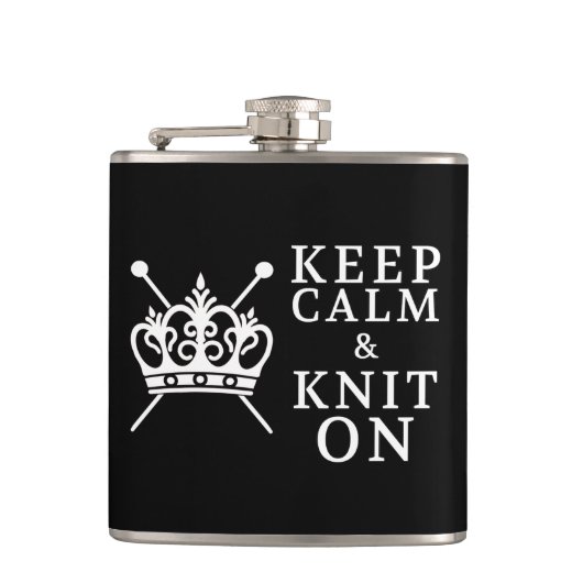 保工芸に編み込んだ静かなニット|Dark} フラスク (正面)