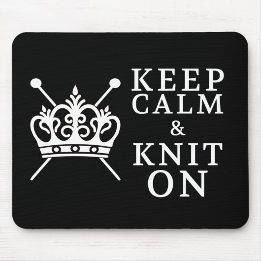 保工芸に編み込んだ静かなニット|Dark} マウスパッド (正面)