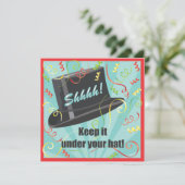 保帽子の下のサプライズパーティの招待状 招待状 (スタンド正面)