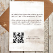 保干花模様養生ベビー/チャイルドシャワー 招待状