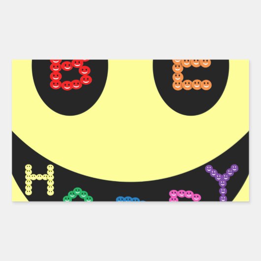 保幸せな運命 長方形シール (正面)