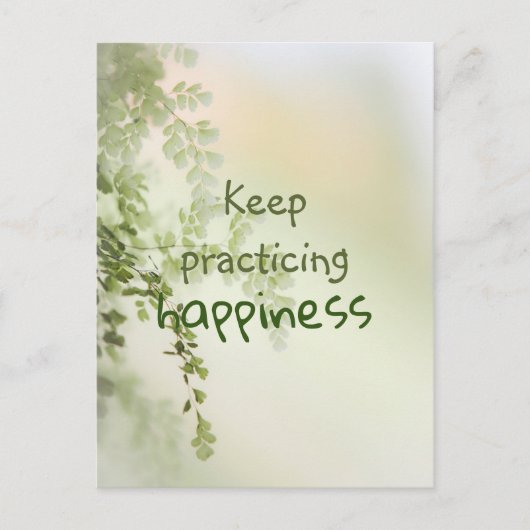 保幸せの練習感動的/引用文 ポストカード (正面)