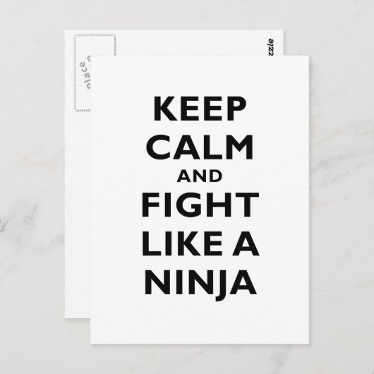 保忍者のように落ち着いて戦う ポストカード (正面/裏面)