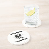 保忙しBee Cartoonで幸せ忙しにやる気を起こさせるなる コースター (側面)